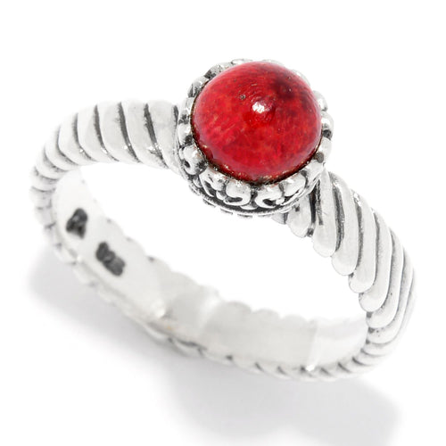 Samuel B Comet Ring Coral