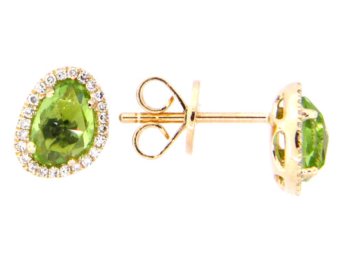 Dilamani Peridot & Diamond Earring