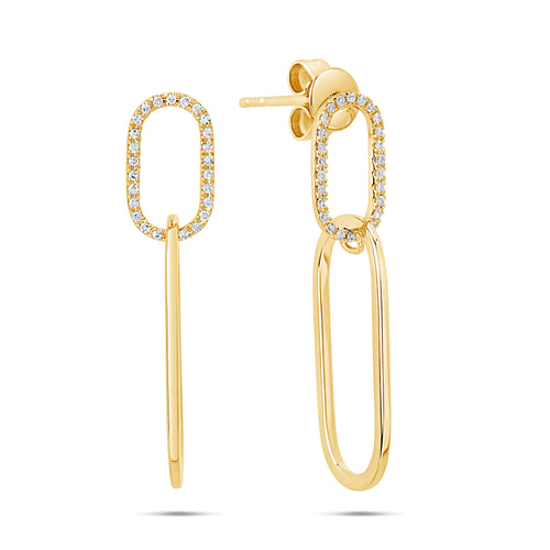 Dilamani Diamond Oval Link Earring