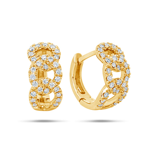 Dilamani Diamond Link Huggie Earring