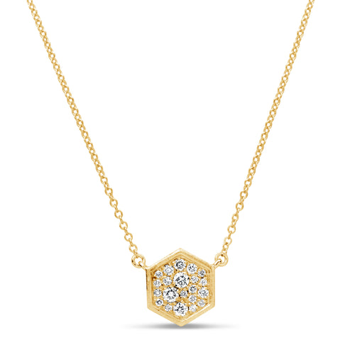 Dilamani Diamond Honeycomb Pendant Necklace