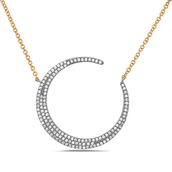 Dilamani Crescent Moon Diamond Necklace