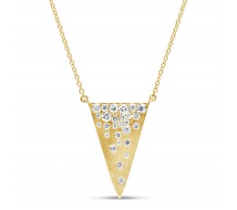 Diamond Confetti Triangle Pendant Necklace